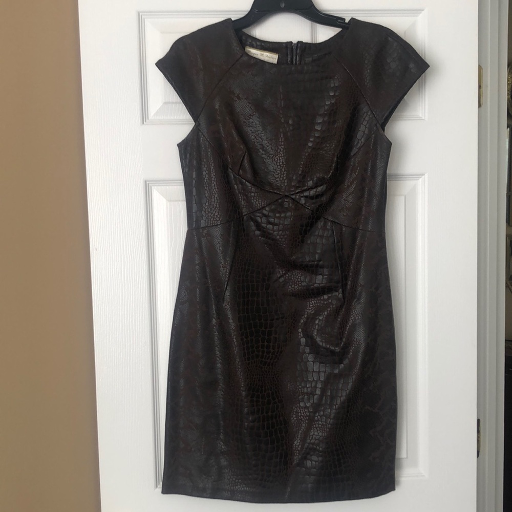 Sexy animal print fitted dress.